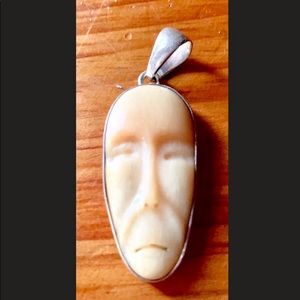 Jewelry - Sterling Silver Carved Tribal Pendant. Jewelry - Sterling Silver Carved Tribal Pendant.